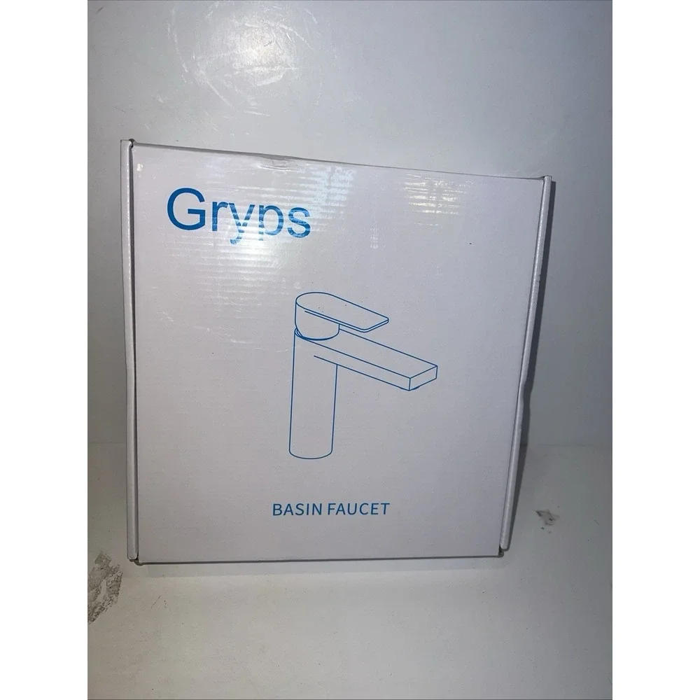 Gryps Matte Black Single-Hole Bathroom Sink Faucet 1-Handle Lever Low Arc